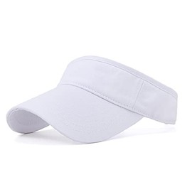 FREEBIRD99 Sun Visor Cap Adjustable Unisex Summer Hats for Sports (White)