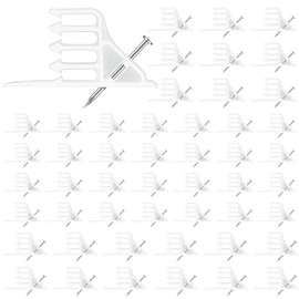 Leriton 50 Pcs Cable Stackers Electrical Cable Staples Insulated Wire Stackers Staple Sort Out Electric Efficient Electric Wire Organization for Various Quantities (White)