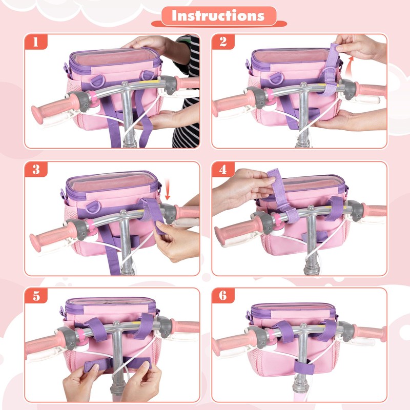 LoDrid Bicycle Front Bag, Bike Basket, fit Most Handlebar,Tricycle, Scooter