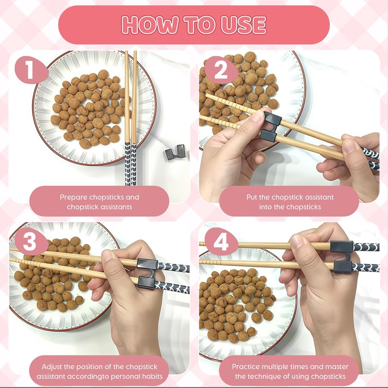 AstraGlam 5 Pairs Japanese Natural Bamboo Chopsticks With 5PCS Chopstick