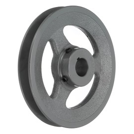 uxcell BK57-7/8 V-Belt Sheave 7/8"Bore 5.45"OD Single Groove Web Sheave Bored-to-Size Sheave, Cast Iron, Belt Section for 3L or B Belt