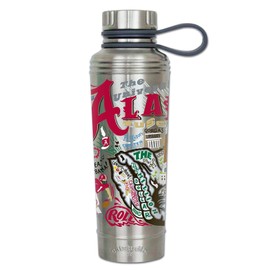 catstudio University of Alabama Collegiate Stainless Steel Water Bottle | Triple Wall Insulation With Non Slip Bottom | Great For Running, Hiking, Sports, & Travel