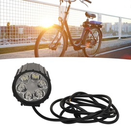 Electric Bike Headlight Waterproof 12‑72V Cycling Horn Front Light with Excellent Suitable for All Weather Riding