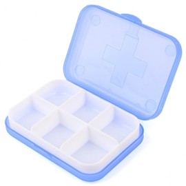 6-compartment mini divider organizer pill box multipurpose Case 6ea