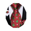 DiBanGu Red Christmas Tree Necktie Christmas Neck Tie Holiday Festival