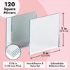 Juvale 120 Pack Mini Square Mirror Tiles - 1x1 inch