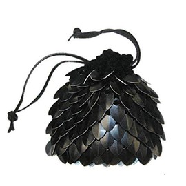 Dice Bag Size Medium Knitted Dragonhide Scale Armor - Lich King