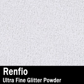 Renfio Ultra Fine Glitter Powder Metallic Resin Glitter 2.11 Oz (60g) PET Flakes Crafts Sequins 1/128" 0.008" 0.2mm Epoxy Chips Flakes for Tumblers Slime Christmas Decoration - Pearl White