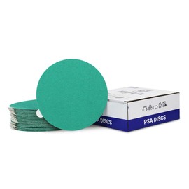 BHA 5” Green Film PSA Self Adhesive Sanding Discs - 50 Pack - Wet/Dry, Sticky Back, Premium Aluminum Oxide for Long-Lasting, Low-Dust & Load Resistant Sanding and Surface Finishing - 100 Grits