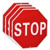 sourcing map 4pcs Stop Sign 12" x 12" Warning Reflective