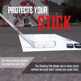 Snipers Edge Hockey - Hockey Shooting Pad - Small 24" by 48" - Simulates Real Ice, Heavy Duty, Weather Proof Coating, Portable and Convenient