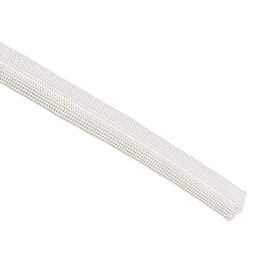sourcing map Insulation Braided Sleeve, 9.8Ft-10 mm High Temperature Fibreglass Plastic Case, White