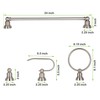 hykolity 3-Light Vanity Light Fixture, 5-Piece All-in-One Bathroom Set (E26