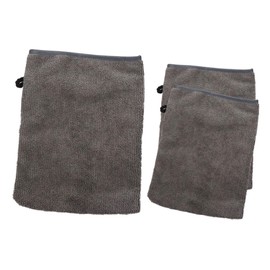 FOMIYES 3pcs Microfiber Facial Cleaning Gloves Comfortable Makeup Remover Mitts for Efficient Pore Cleansing Washable Reusable for Eye Makeup Lipstick and Daily Skincare Routine