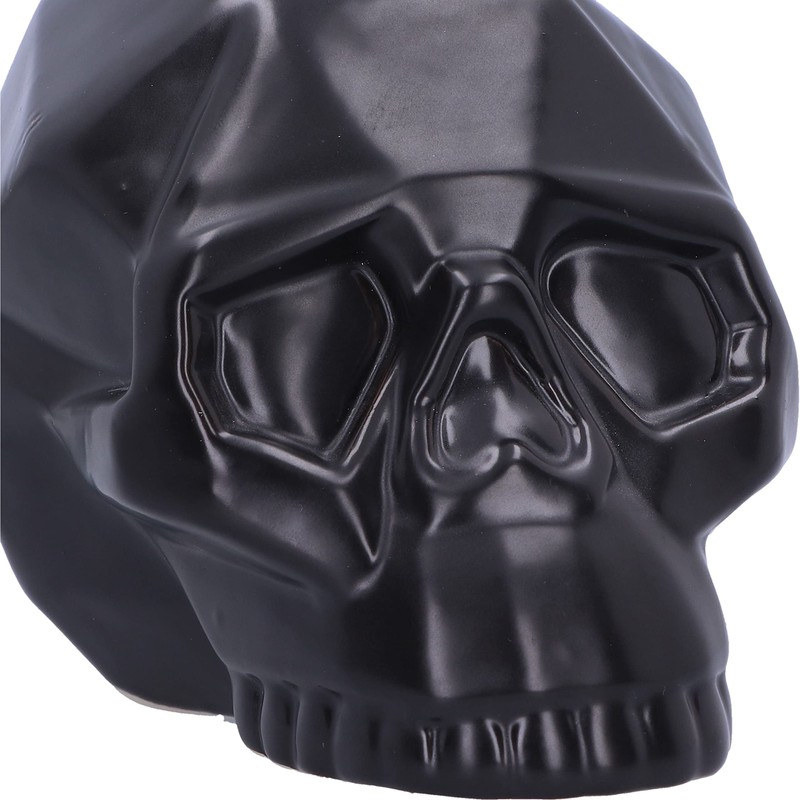Nemesis Now Geometric Skull Money Box, Ceramic, Black