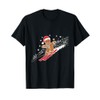 Gingerbread Man Christmas Skiing Down Gifts Winter Xmas Kid T-Shirt