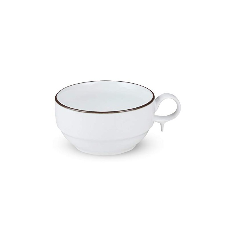 Hakusan Toki S Shaped Soup Bowl, Small, White Mat, Approx.