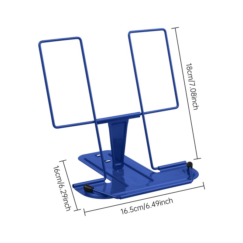 MSDADA Metal Book Stand for Desk, Adjustable Reading Rest Book