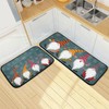 2 Pieces Kitchen Rug Set,Christmas Gnomes and SnowflakesKitchen Mat Non