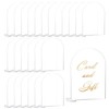 25Pcs Clear Arch Acrylic Sign with Stand,Blank Arched Round Top