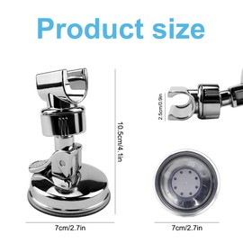 Shower Head Holder Suction Cup 360° Rotatable Shower Head Holder with Suction Cup Universal Shower Holder Adjustable Shower Holder Removable Shower Holder No Drilling Shower Holder for Hotel Bathroom