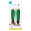 Bumkins Toddler Utensils, Kids Size Fork and Spoon Set, Silicone