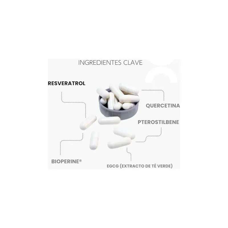 CellX Resveratrol con BioPerine 60 Cápsulas