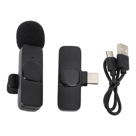 Wireless Lavalier Microphone Noise Cancelling 360° Sound 20m Range Professional Plug Play Lapel Microphone for Video Recording Interview