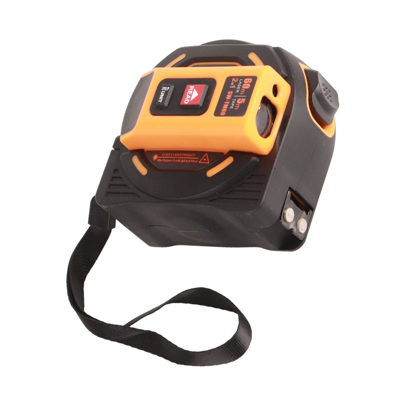 Laser Tape Measure High Accuracy ABS Housing Manganese Steel Digital