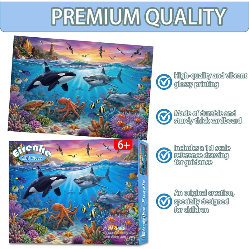 Puzzles for Kids Ages 6-8 Year Old - Underwater World,