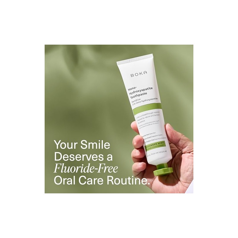 Boka Fluoride Free Toothpaste, Nano Hydroxyapatite Toothpaste, Appropriate for Sensitive