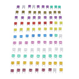TAKPART Mini ATC Car Fuses Standard Car Fuse Set (3 A, 5 A, 7.5 A, 10 A, 15 A, 20 A, 25 A, 30 A, 35 A, 40 A), 100 Pieces
