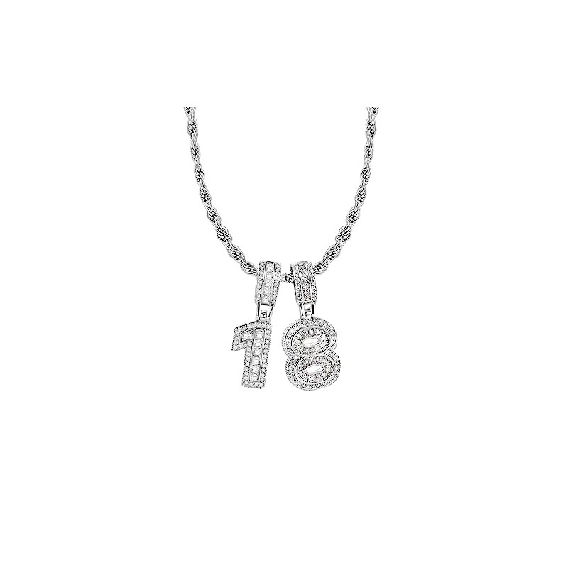SBI Jewelry 18 Happy Birthday Necklace for Women Girls Clear