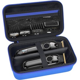 Case Compatible with Ufree/for AngFan/for Suprent/for GLAKER/for Romanda Professional Hair Clippers  Beard Trimmer Storage Holder for Cordless Barber & Trimmers Set (Box Only) -Blue - Color: Black