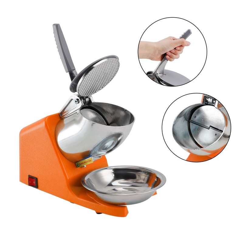 MAD HORNETS Electric Ice Crusher Machine 143LBS/Hr Snow Cone Maker