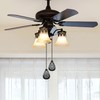 Dotlite Black Ceiling Fan Pull Chain, 4Pcs 12 Inches Decorative