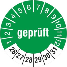 2026-31 Test Labels 30 mm Diameter Pack of 100