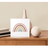 Boho Desk Decor,Boho Neutral Rainbow Wood Box Sign Rustic Farmhouse