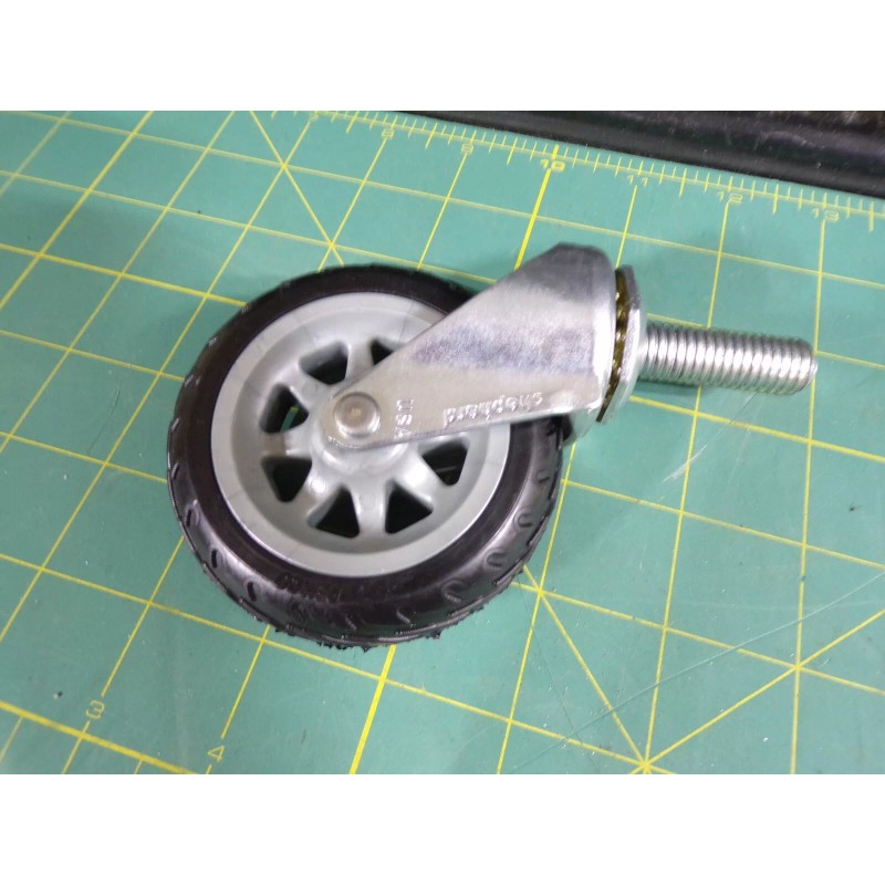 Shepherd Caster Pre30748zn-Nom 3" X 13/16" Rubber No-Matic Swivel Caster