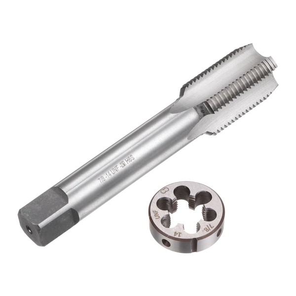 uxcell 2pcs Tap and Die Set, 7/8-14 UNF Thread Tap