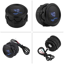 Acouto Medidor de Temperatura del Agua Repuesto Automotriz Medidores de Temperatura del Agua 2 Pulgadas 52 Mm Coche LED Azul Digital Temperatura del A