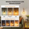 NookNova Set of 2 Wall Sconces Boho Woven Rattan Wall
