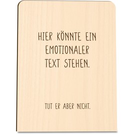 Geburtstagskarte lustig emotionaler Text Holzkarte - Geburtstagskarte - Lustige Geburtstagskarte, Witzige Geburtstagskarte, Lustige Geburtstagskarten, Lustige Karten, Lustige Karte