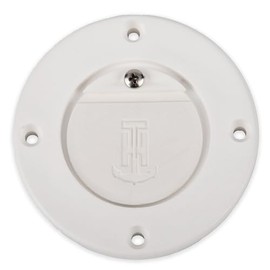 T-H Marine Flush Mount Scupper Valve Assembly - White