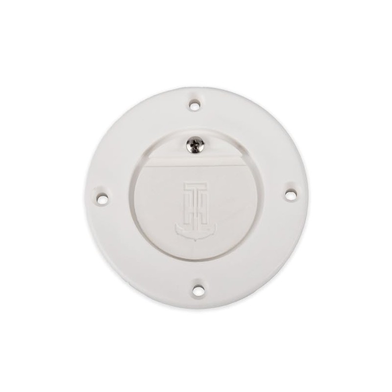 T-H Marine Flush Mount Scupper Valve Assembly - White