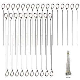 Eupneicu Stainless steel roulade needles [36 pieces], roulade needles 20 cm, roulade skewers with handle and sharp tip, rust-proof, stable for simply delicious roulades