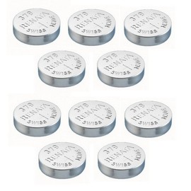 Renata Watch Battery Swiss Made Renata 379 or SR521SW OR AG0 1.5V (10 Batteries, 379 or SR 521 SW)