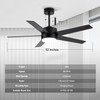 LOFIKEDI 52 Inch Modern Ceiling Fan with Light, 5 Blades,