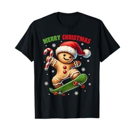 Christmas Pajamas Gingerbread Costume Ginger Skateboard T-Shirt