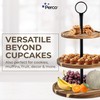 Perco 3 Tier Acacia Wood Cupcake Stand – Rustic Dessert
